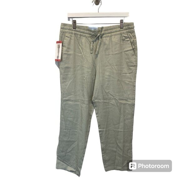 32 Degrees Pants Linen Blend Women’s Medium Sage Green Relaxed Fit - Picture 1 of 11